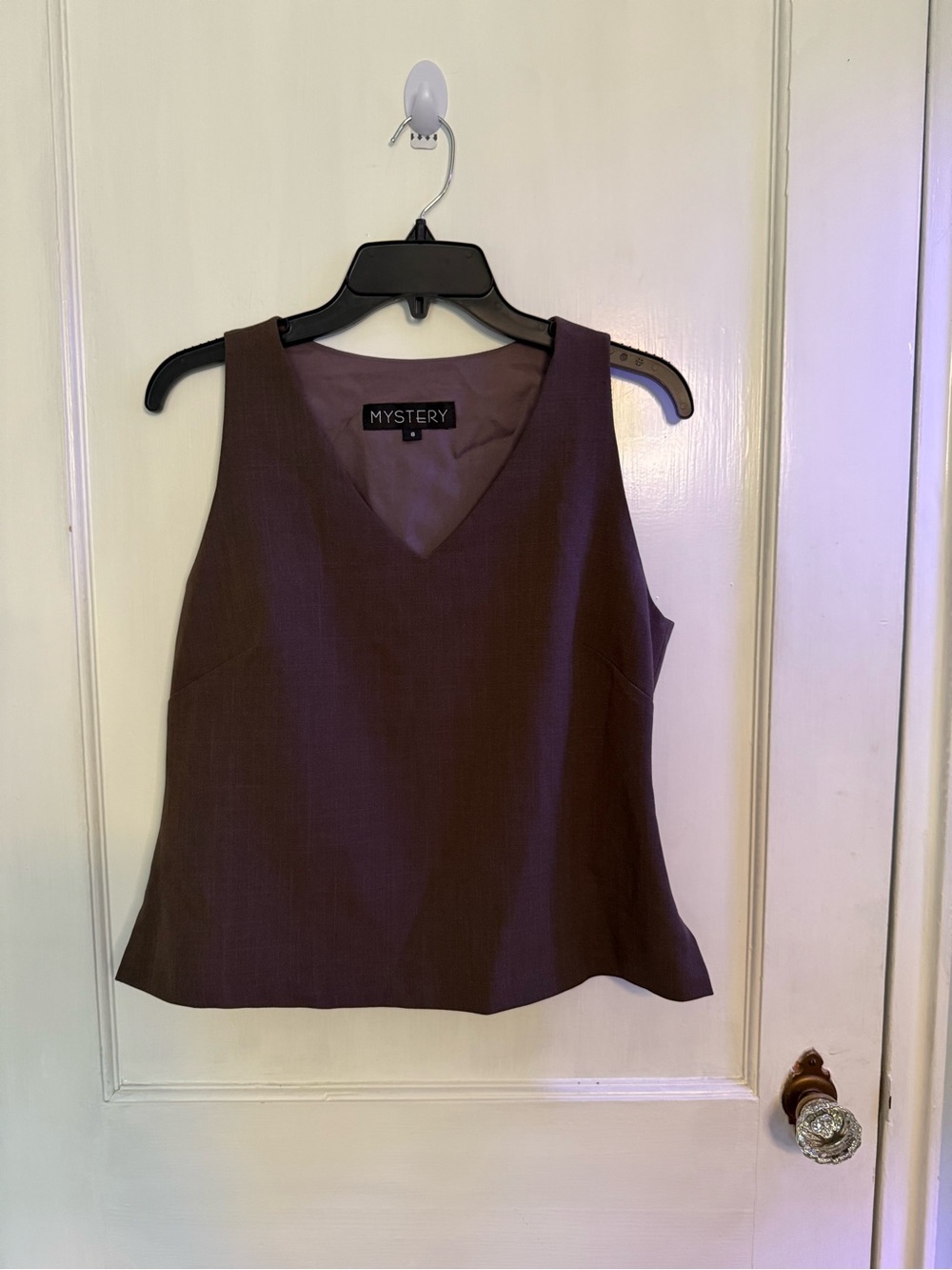 Women's V-Neck Sleeveless Tank Top in Deep Brown